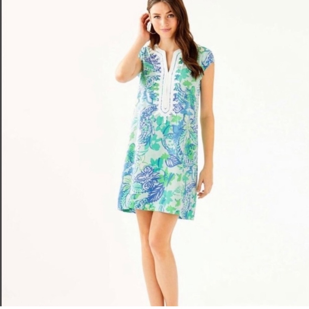 Lilly Pulitzer madia tunic dress Small boom croc a locca